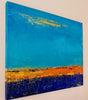 Heike Ponge - Landschaft abstrakt in Blau, Orange und Gold