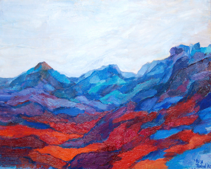 Helge Hensel - Landschaft Blau-Rot