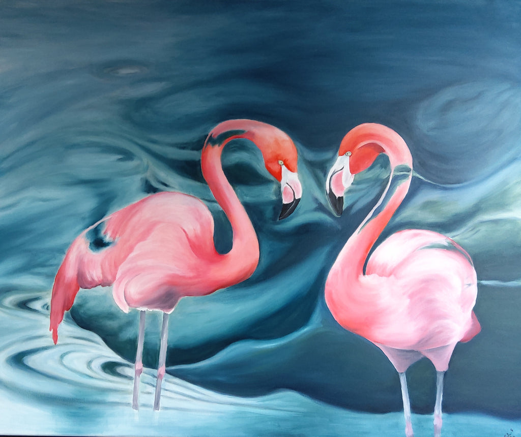 Evelyn Schlote-Fels - Meeting Flamingos