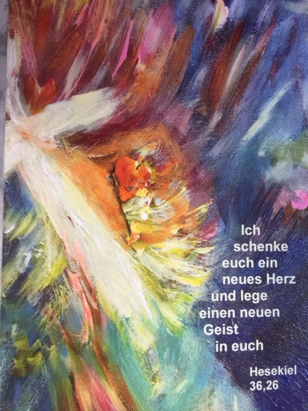Kerstin Hebauf - Kunstpostkarte Jahreslosung Poster Kunstdruck - Kerstin Hebauf, Sulzbach, Deutschland Wandbild