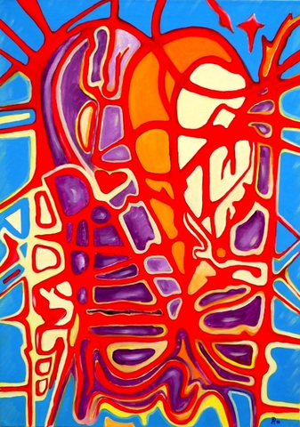 Arnold Pramsoler - Ölbild Abstrakt