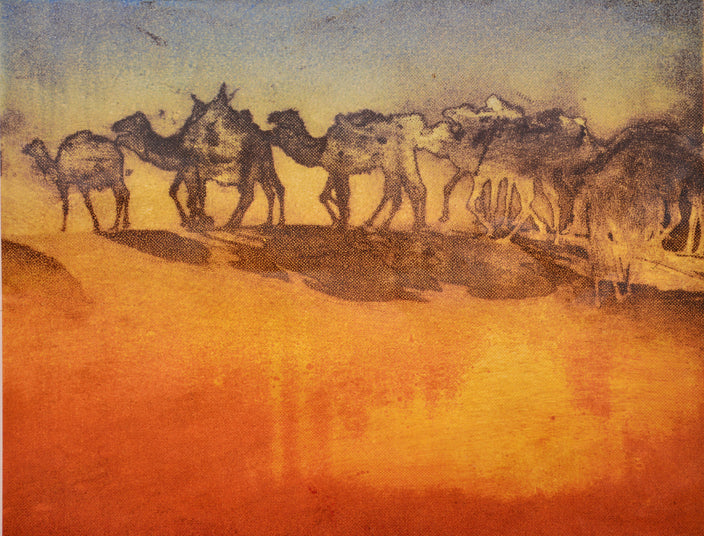 Lotte Schwalb - Karawane in der Sahara
