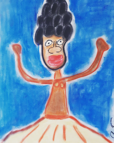Anna Bruno - Dancing African Woman Poster Kunstdruck - Anna Bruno, keine Angabe, Schweiz Wandbild