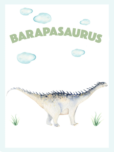 Barapasaurus Poster Kunstdruck - Kunst für Kinder, KUNST-ONLINE Wandbild
