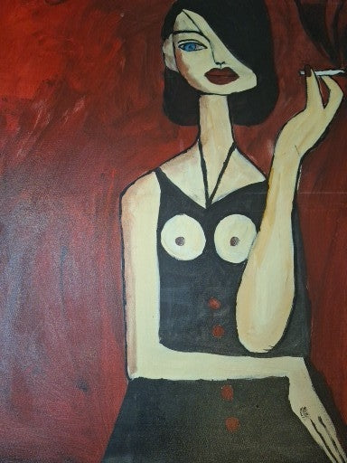 Gabriele Knospe - Frau mit Zigarette