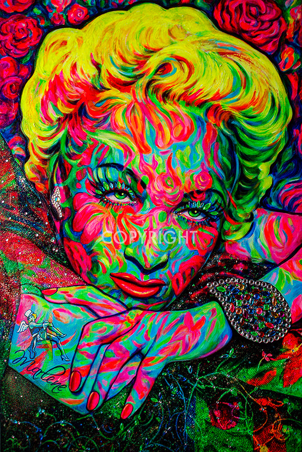 Margarita Kriebitzsch - Marlene Dietrich - Pop Art Porträt der Diva