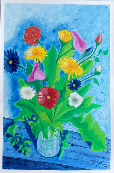 Marietta Groh - 20220902 Blumenstillleben Glas