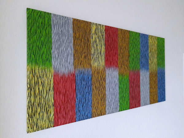 Daniel Tied - Buntes Gras abstrakt, über 10.000 Grashalme