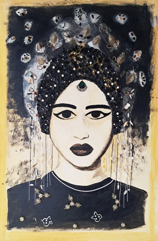 Sylvia Schwalm - Frau mit Kopfschmuck