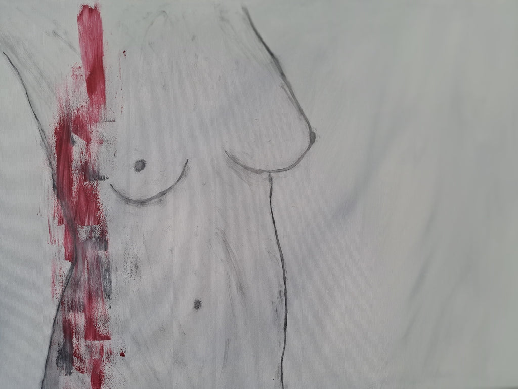 Melanie Nesser - Frauentorso in Grau