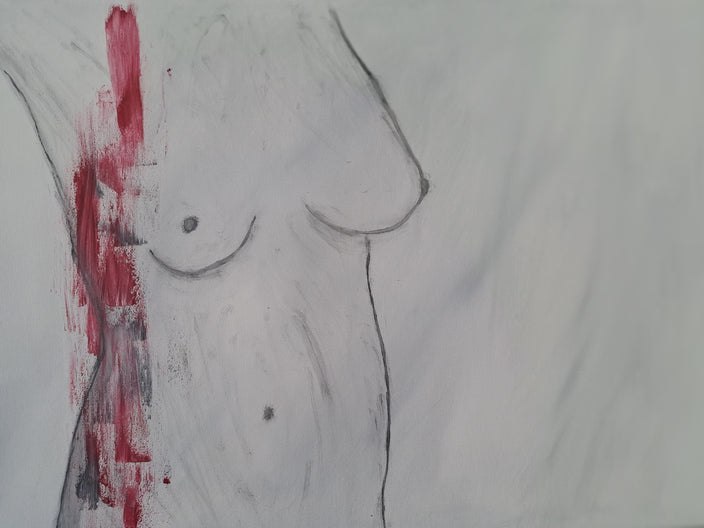 Melanie Nesser - Frauentorso in Grau