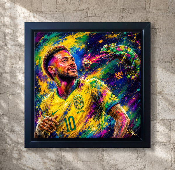 Margarita Kriebitzsch - Neymar Fußballstar Portrait – Kunst-Mini