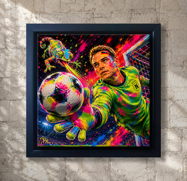 Margarita Kriebitzsch - Manuel Neuer Fußballstar Portrait – Kunst-Mini