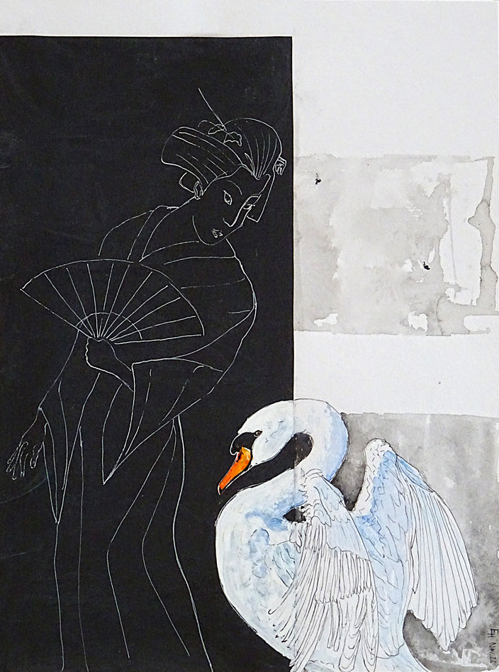 Esther Höltschi - Geisha mit Schwan
