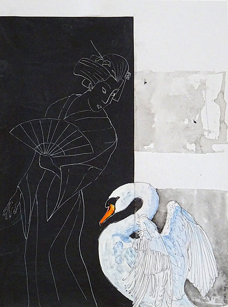 Esther Höltschi - Geisha mit Schwan