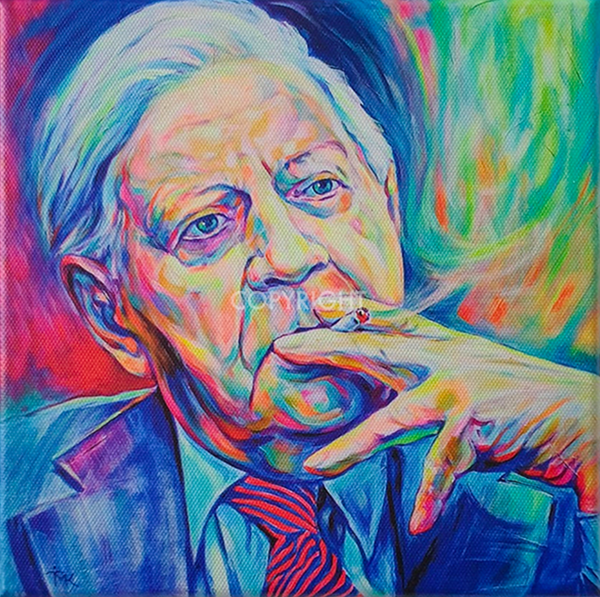 Margarita Kriebitzsch - Helmut Schmidt Portrait - Kunst-Mini (Motiv Nr. 90)