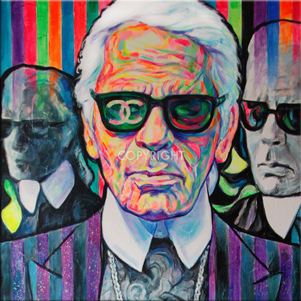 Margarita Kriebitzsch - Karl Lagerfeld Portrait - Kunst-Mini (Motiv Nr. 134)