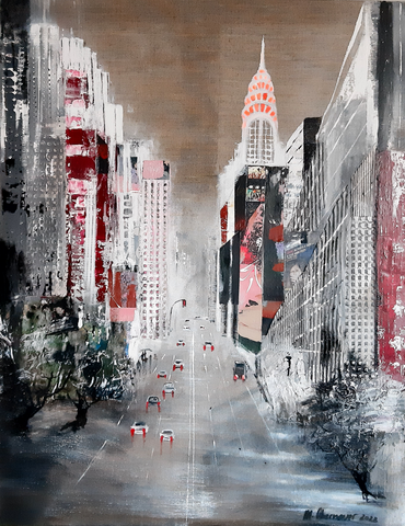 Margret Obernauer - NYC mit Crysler Building