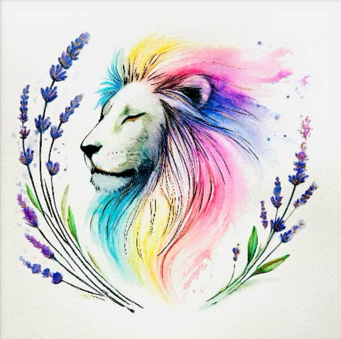 Steffi Bonsack - Regenbogen Löwe