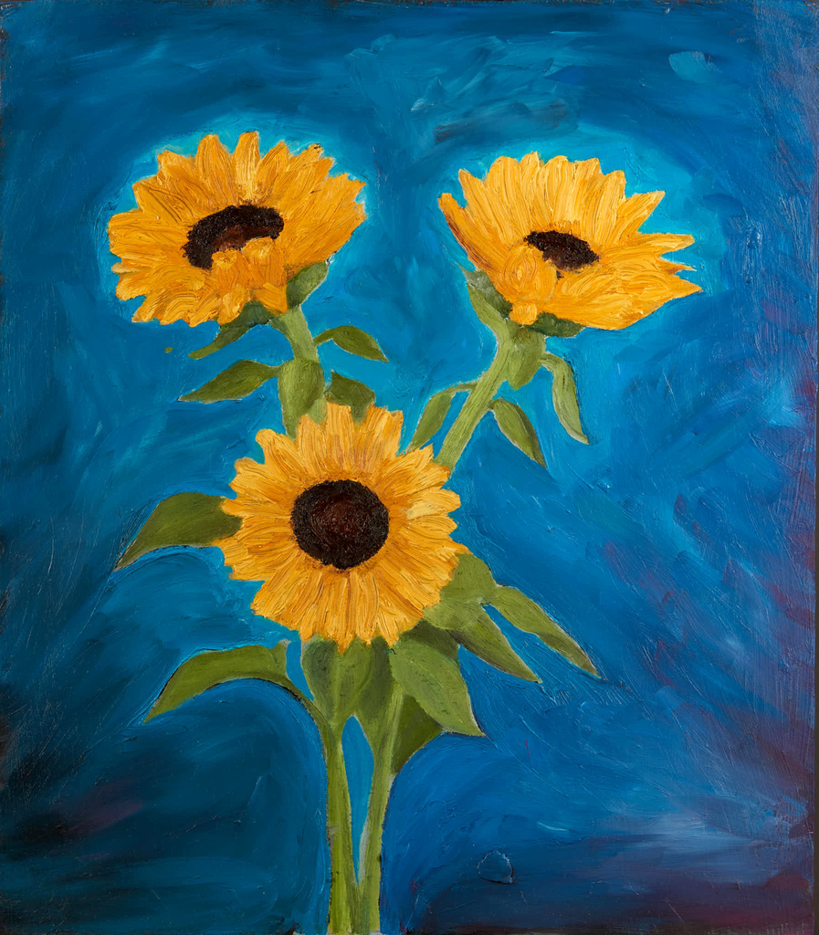 Albert Richter - 3 Sonnenblumen