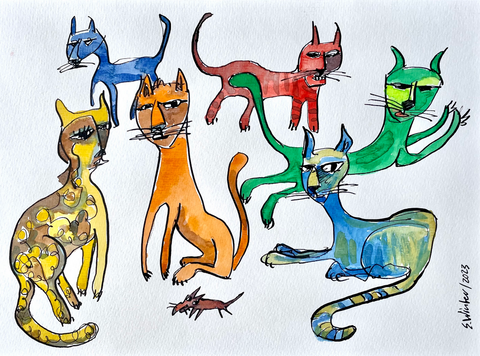 Steffen Winter - Bunte Katzen - 010/2023