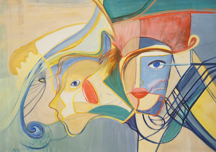 Ute Lempp - Menschen tragen Masken