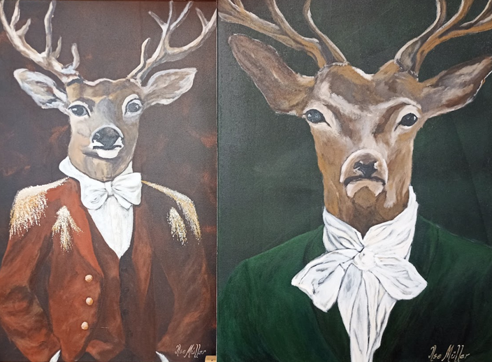 Ilse Müller - Fertig für die Pirsch rot und grün