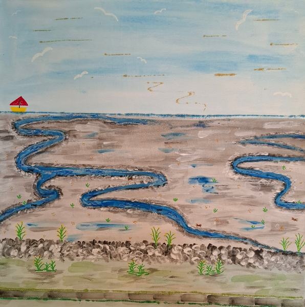 Jeannette Bruhn - Watt mit schlängelndem Pril