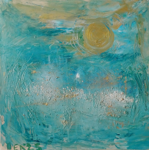 Elfie Ahrens - Mond am Wasser