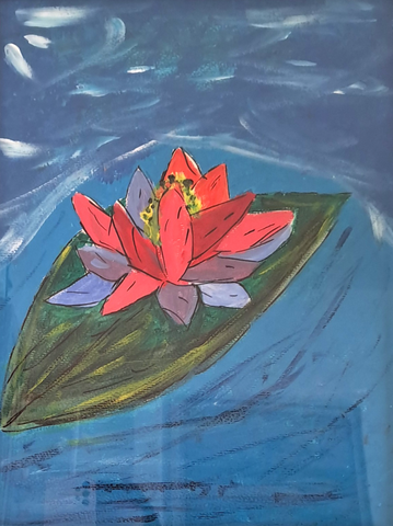 Josefa Parra Granados - Eine Lotusblume, die im Sturm schwimmt