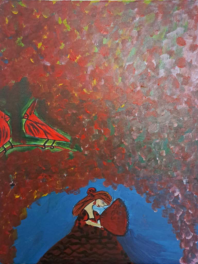 Josefa Parra Granados - Una pareja de cardenales enamorados / A cardinal couple in love