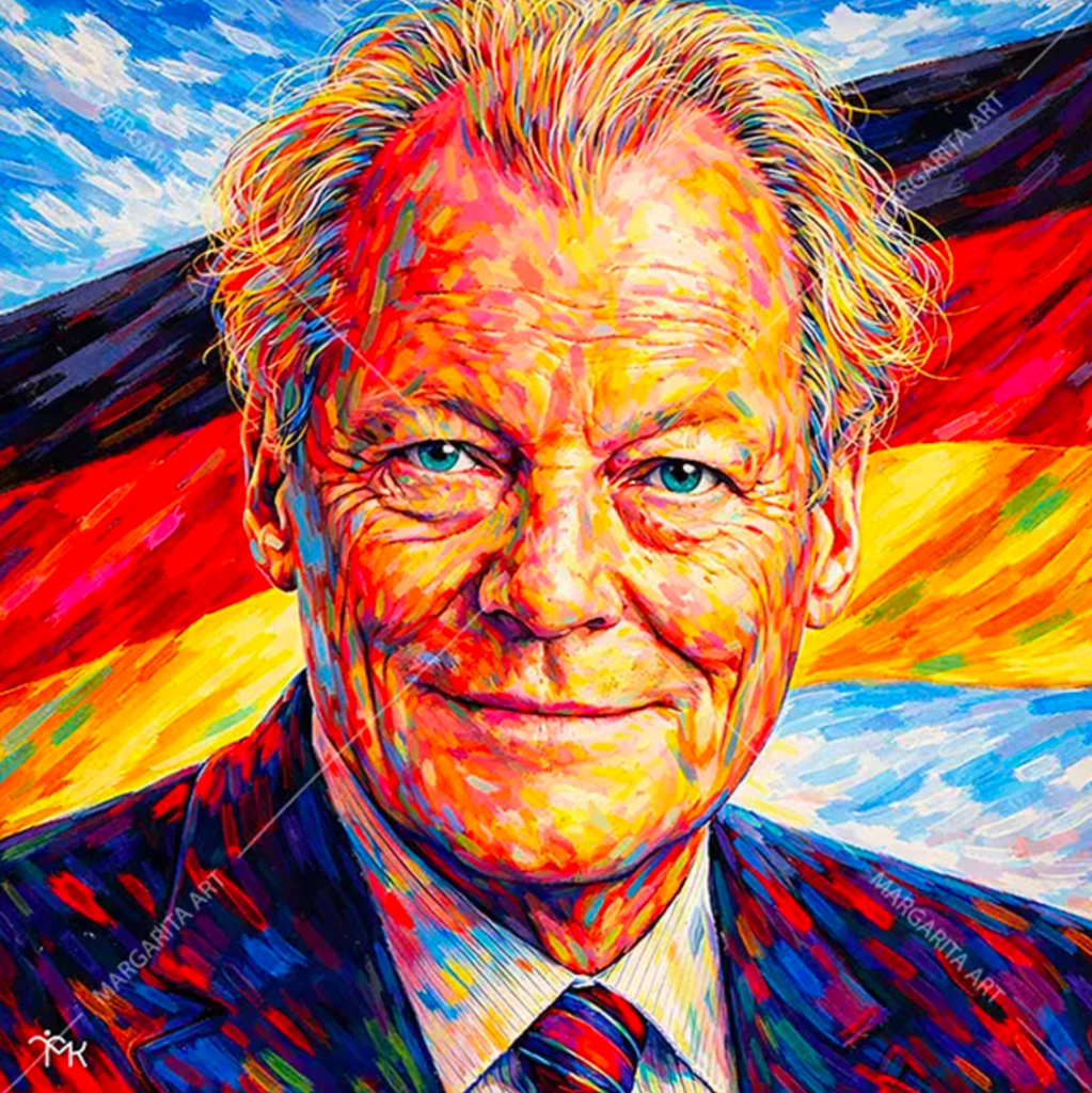 Margarita Kriebitzsch - Willy Brandt Portrait - Bundeskanzler-Serie - Kunst-Mini (Copy)