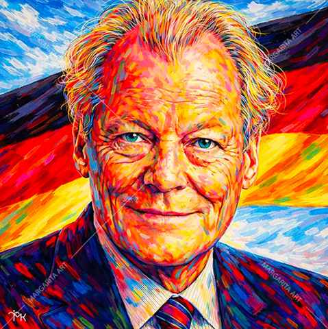 Margarita Kriebitzsch - Willy Brandt Portrait - Bundeskanzler-Serie - Kunst-Mini (Copy)