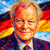 Margarita Kriebitzsch - Willy Brandt Portrait - Bundeskanzler-Serie - Kunst-Mini