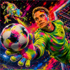 Margarita Kriebitzsch - Manuel Neuer Fußballstar Portrait – Kunst-Mini