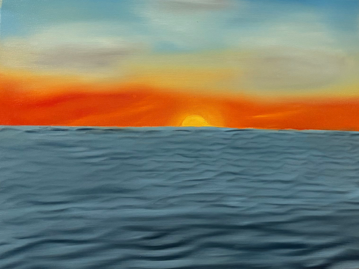 Shaza Khalil - Sonnenuntergang über dem Meer