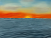 Shaza Khalil - Sonnenuntergang über dem Meer
