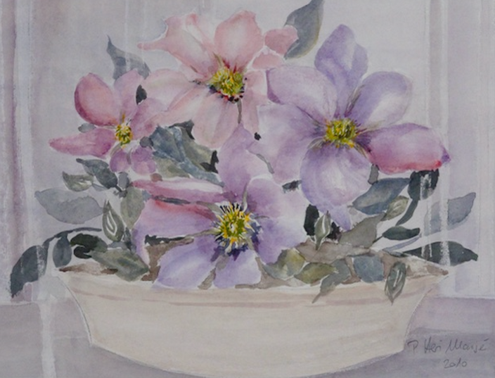 Priska Heri Monjé - Clematis in einer Schale