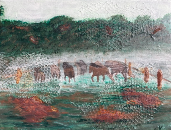 Silke Klein - Isländer im Morgennebel