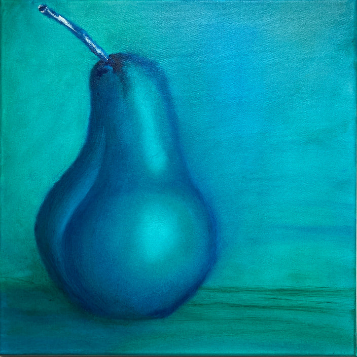Marietta Groh - Farbstudie Birne blau