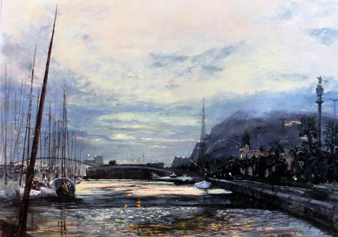 Doreen Marie Schöngart - Februarabend am Port Vell