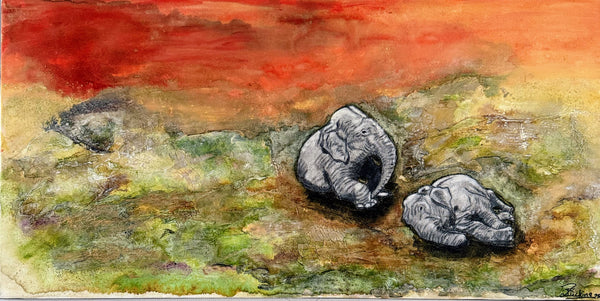 Petra Lücking - Last breathe of twiglight in the savanna