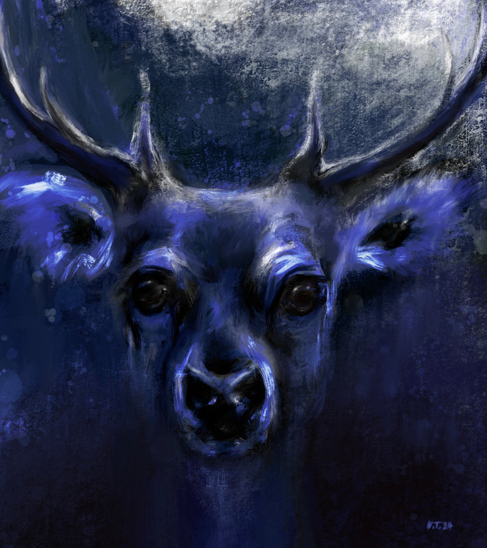 Vanessa Teuscher - Mystical Blue Deer