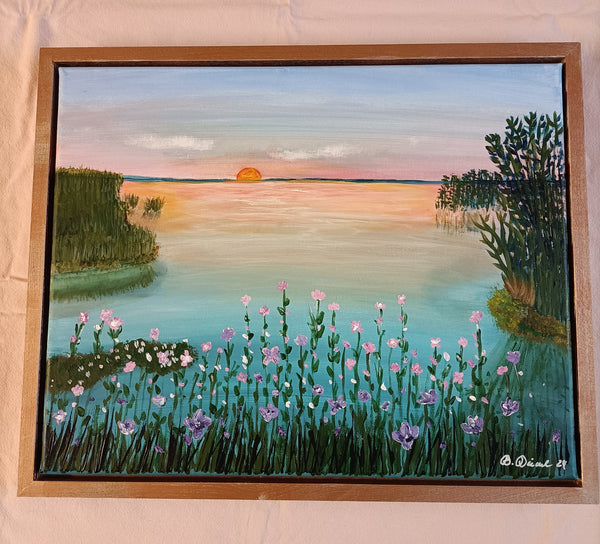 Betty Dienel - Sonnenuntergang am See