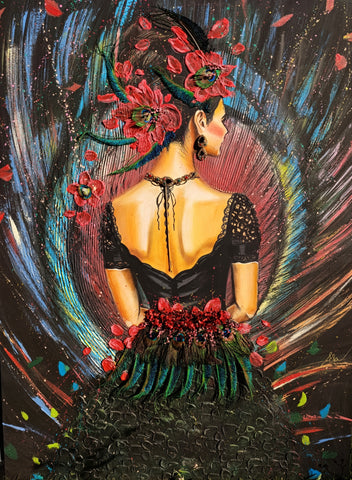 Ela Zollmann - Frida Kahlo - Tanz mit einem Pfau