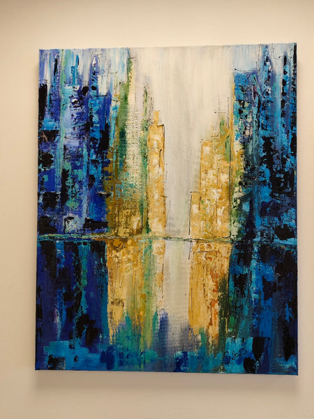 Helga Stieglbauer - Skyline in Blau