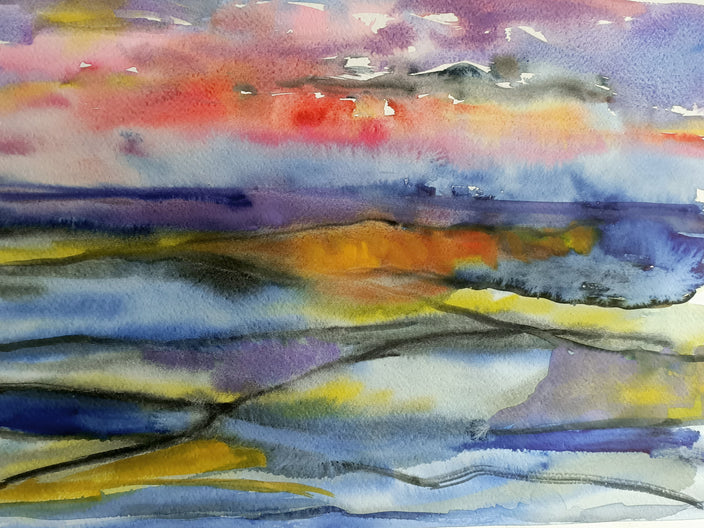 Agnes Beaujon-Machalke - Sonnenuntergang auf See
