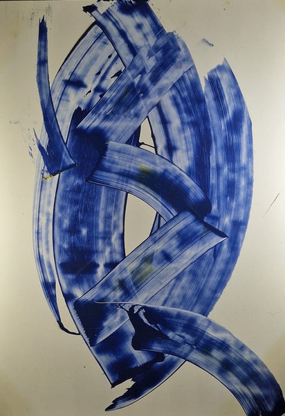 Rupert Wermter - Hiéroglyphe blau-monochrome