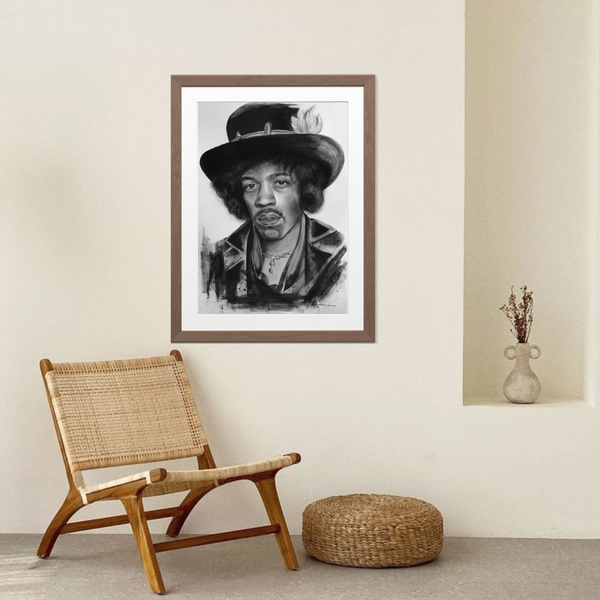 Melanie Danial - Timeless legend, Jimi in monochrome