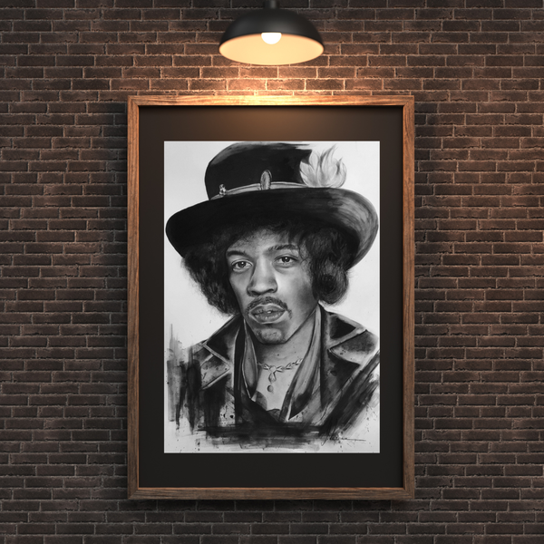 Melanie Danial - Timeless legend, Jimi in monochrome
